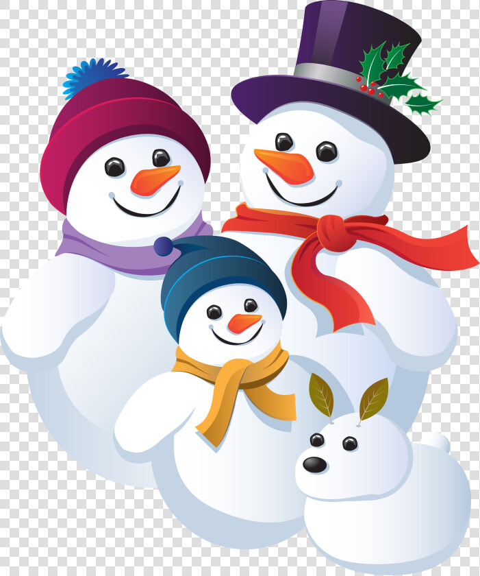 Tubes Noel   Bonhommes De Neiges   Snowman Family  HD Png DownloadTransparent PNG