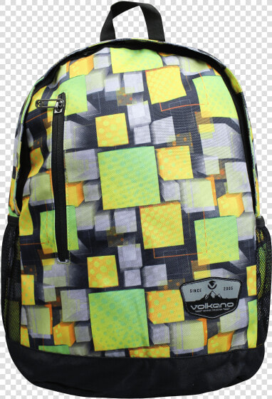 Volkano Two Squared 16 Inch Backpack Green  HD Png DownloadTransparent PNG