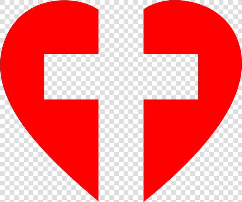 Heart Cross Clip Arts   White Cross In Red Heart  HD Png DownloadTransparent PNG