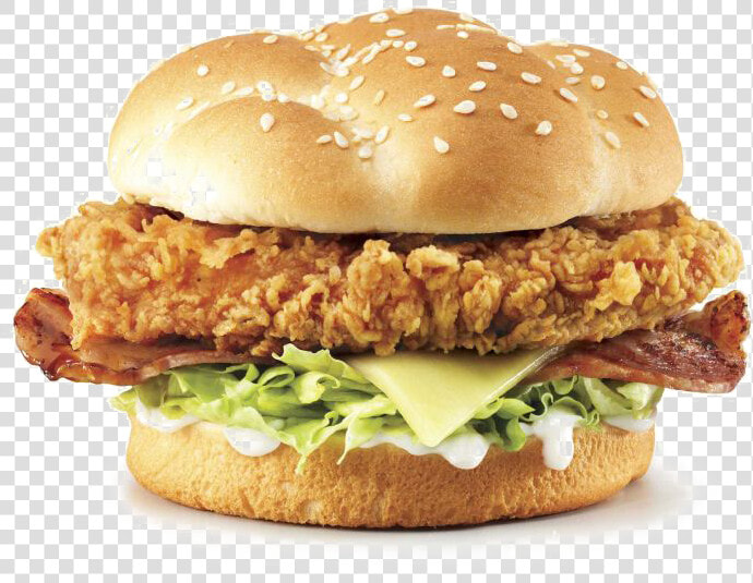 Kfc Burger Png Photo   Kfc Bacon And Cheese Burger  Transparent PngTransparent PNG