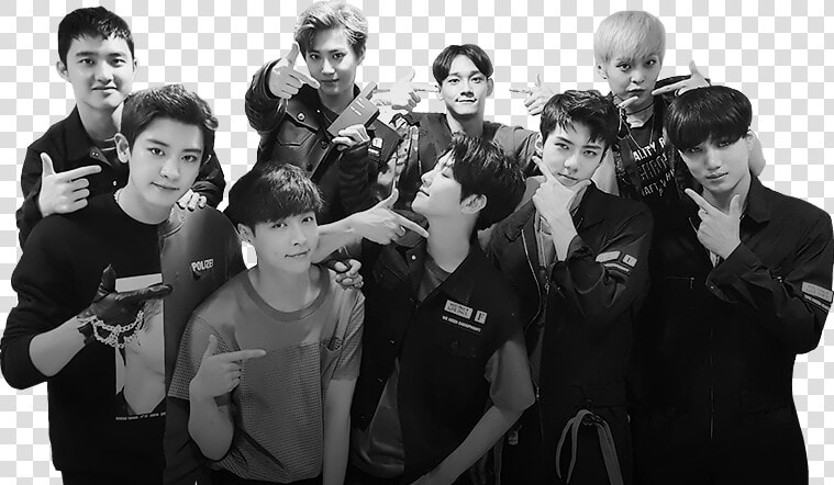  kpop  exo  monster  ot9  baekhyun  chanyeol  chen   Exo 9 Members  HD Png DownloadTransparent PNG