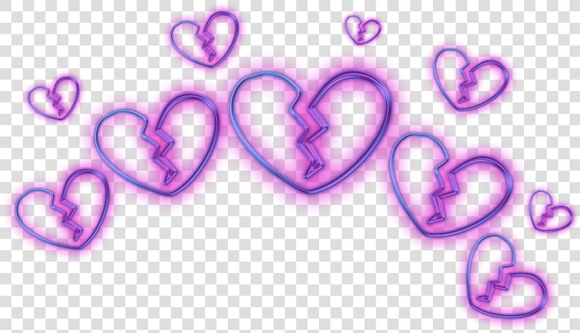  broken  heart  emoji  crown  circle  glitter  glitch   Purple Broken Heart Emoji Transparent  HD Png DownloadTransparent PNG