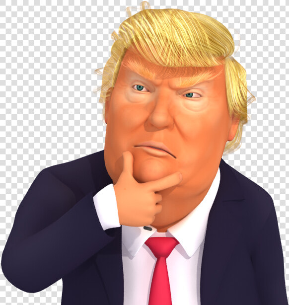 Transparent Donald Trump Clipart   Donald Trump Thinking Emoji  HD Png DownloadTransparent PNG