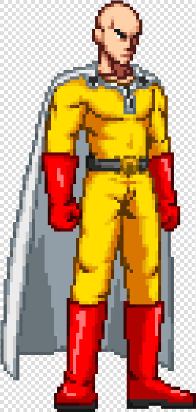  one Punch Man  saitama  anime  snes  16 Bit  manga   One Punch Man Sprite  HD Png DownloadTransparent PNG