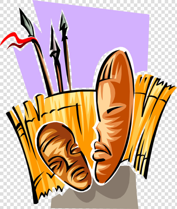 Vector Illustration Of African Indigenous Warrior Tribal   African Symbols  HD Png DownloadTransparent PNG