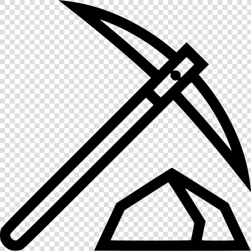 Pickaxe   Mining Clipart Black And White  HD Png DownloadTransparent PNG