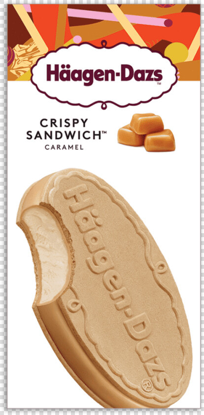 Crispy Sandwich Caramel Sh   Haagen Dazs Crispy Sandwich  HD Png DownloadTransparent PNG