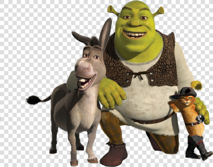 Shrek Png   Shrek Fiona Donkey And Puss In Boots  Transparent PngTransparent PNG