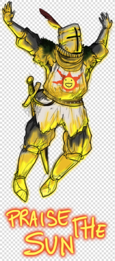 Traise Sun Dark Souls Ii Dark Souls T shirt Yellow   Solaire Dark Souls Meme  HD Png DownloadTransparent PNG