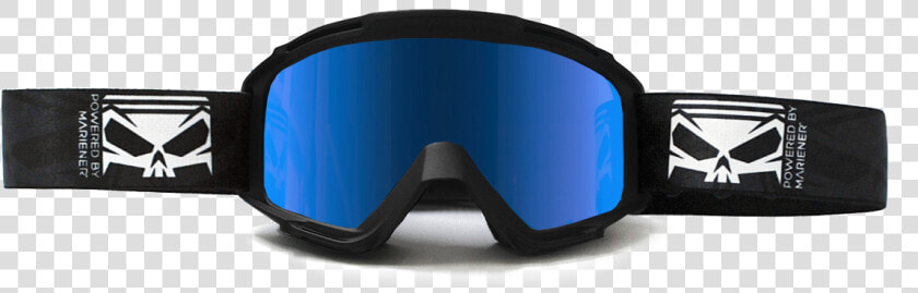 Mariener Motocross Goggles Black Ice Blue   Electric Blue  HD Png DownloadTransparent PNG