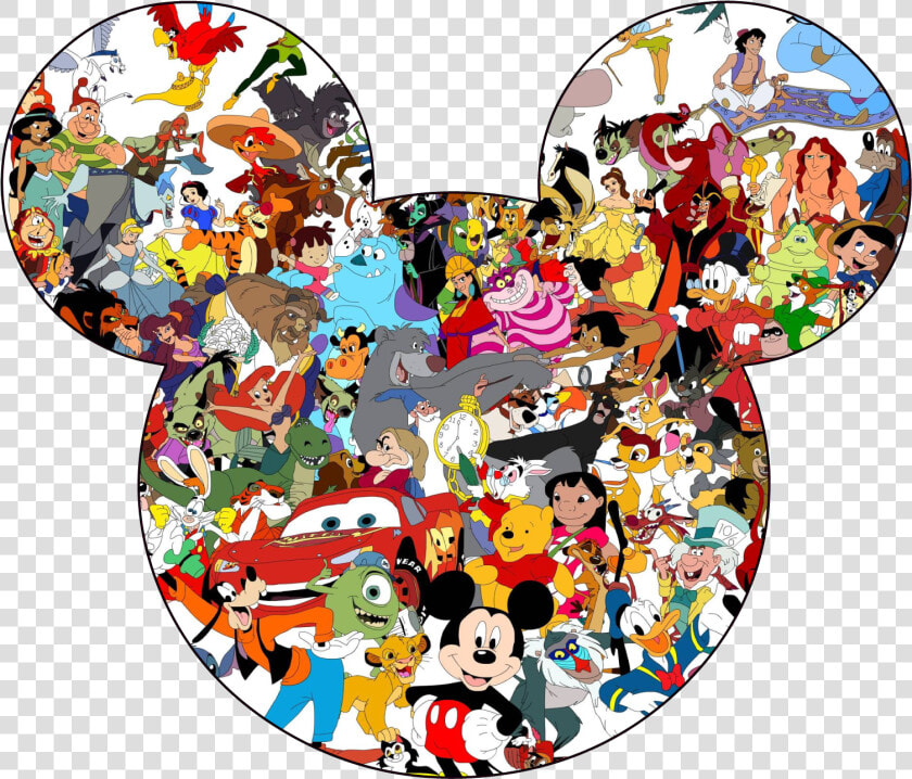 Mickey Mouse Head Silhouette Disney Characters Men    Disney Characters In Mickey Head  HD Png DownloadTransparent PNG