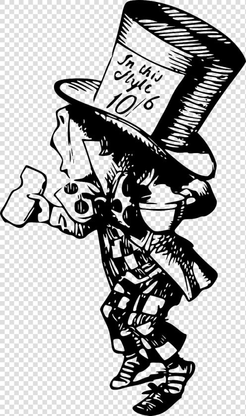 Mad Hatter Alice S Adventures In Wonderland March Hare   Original Mad Hatter Drawing  HD Png DownloadTransparent PNG