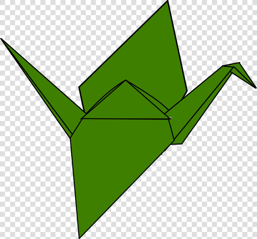 Origami  Crane  Green  Paper  Art  Bird  Japan  Design   Transparent Background Origami Clipart  HD Png DownloadTransparent PNG