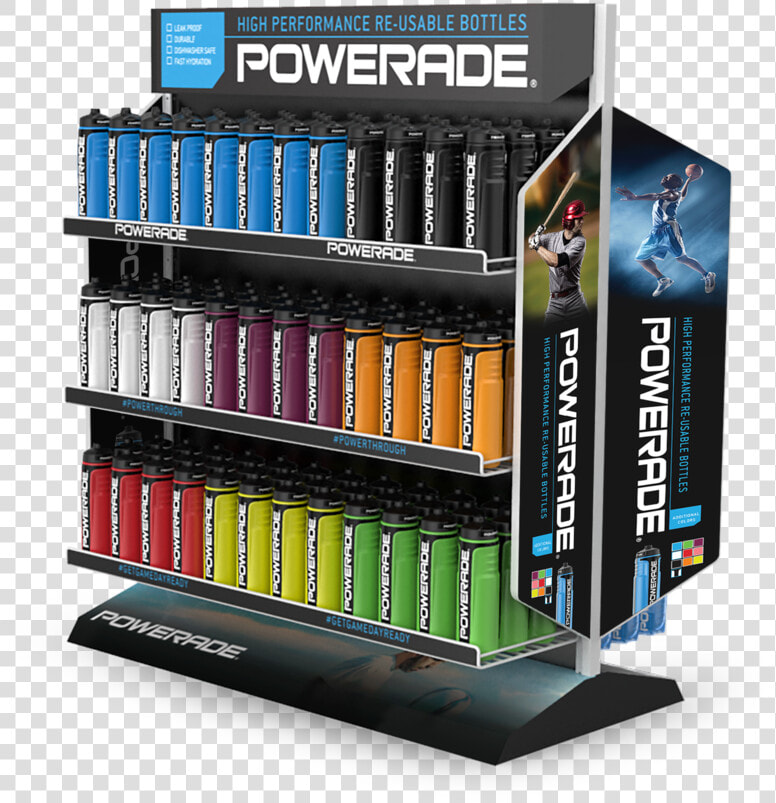 2016 03 14 Powerade Floor Display Shelf Side 002 R4  HD Png DownloadTransparent PNG