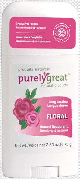 Purelygreat Floral Stick Deodorant   Deodorant  HD Png DownloadTransparent PNG