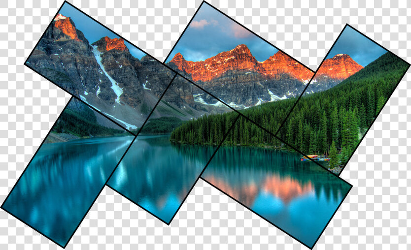 Artistic Video Wall In Kenya   Moraine Lake  HD Png DownloadTransparent PNG