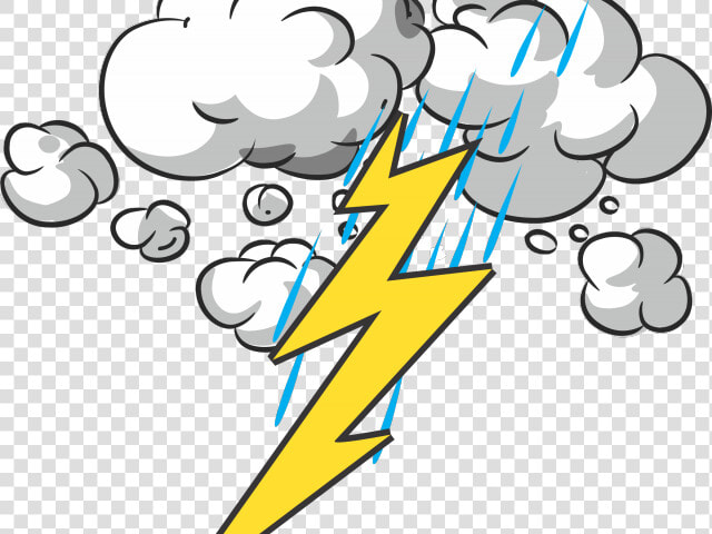 Thunder And Lightning Clipart   Cartoon Thunder And Lightning  HD Png DownloadTransparent PNG