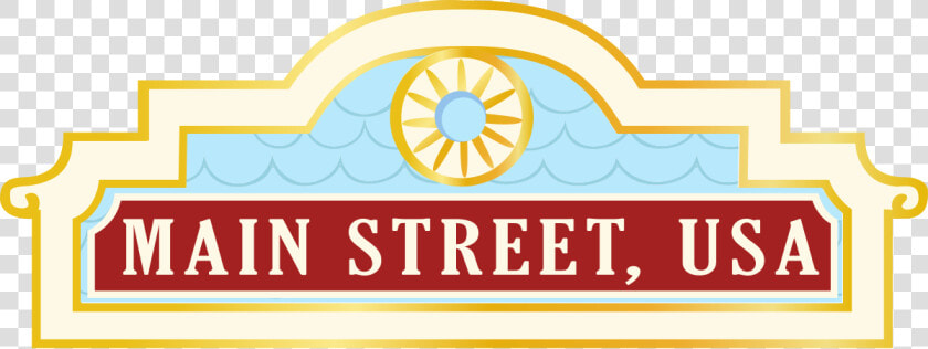 Disneyland Main Street Usa Sign  HD Png DownloadTransparent PNG