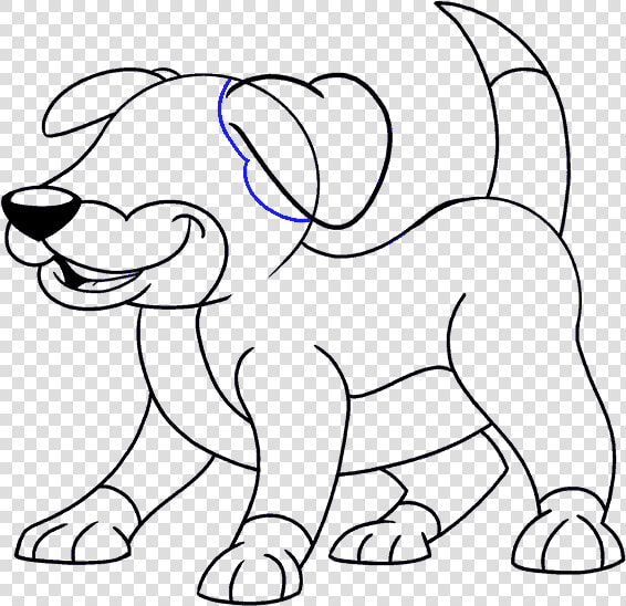 How To Draw A Cute Dog Pictures And Cliparts  Download   Puppy Easy Cartoon Dog  HD Png DownloadTransparent PNG