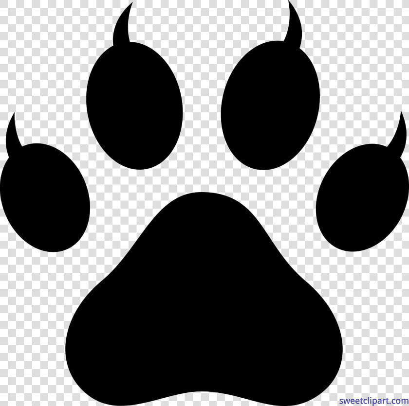 Pawprint Clipart Cat   Cat Paw Print With Claws  HD Png DownloadTransparent PNG