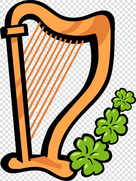 Vector Illustration Of St Patrick S Day Clàrsach Gaelic   Shamrock Clipart  HD Png DownloadTransparent PNG