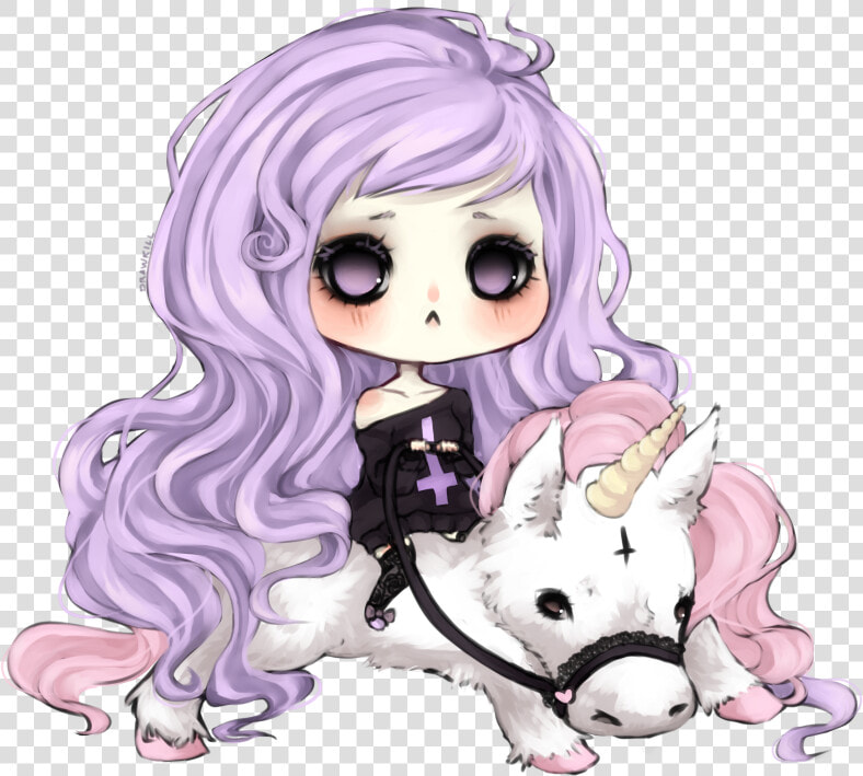 Unicorn  Pastel Goth  And Pastel Image   Pastel Goth Girl Png  Transparent PngTransparent PNG