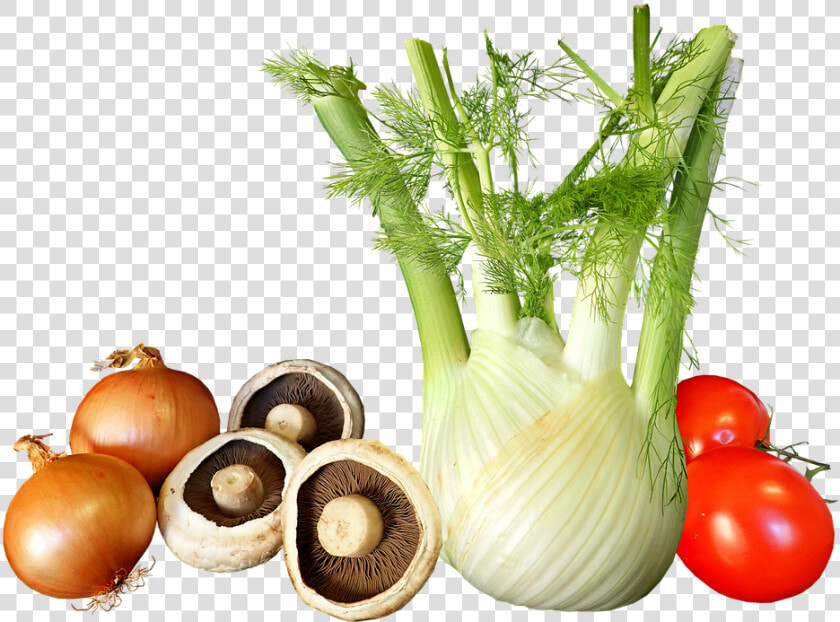 Vegetables  Onions  Fennel  Tomato  Mushroom  Cooking   Food To Eat When On Your Period  HD Png DownloadTransparent PNG