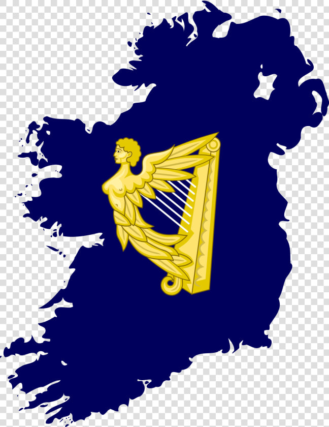 Flag Map Of Kingdom Of Ireland   Map Of Ireland  HD Png DownloadTransparent PNG