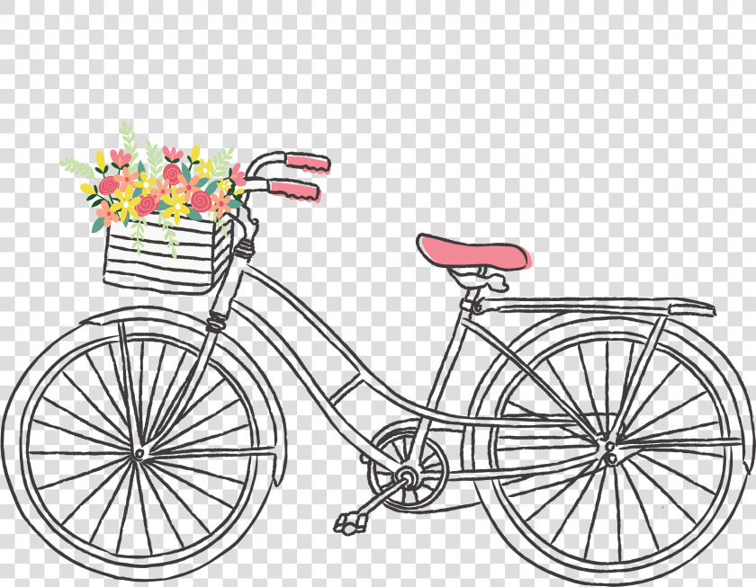 Bicycle Clipart Cycling   Line Drawing Of A Bicycle  HD Png DownloadTransparent PNG