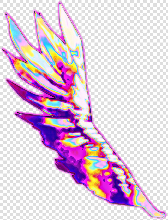  wings  holographic  aesthetic  background  color  dream   Wings Vaporwave Png  Transparent PngTransparent PNG