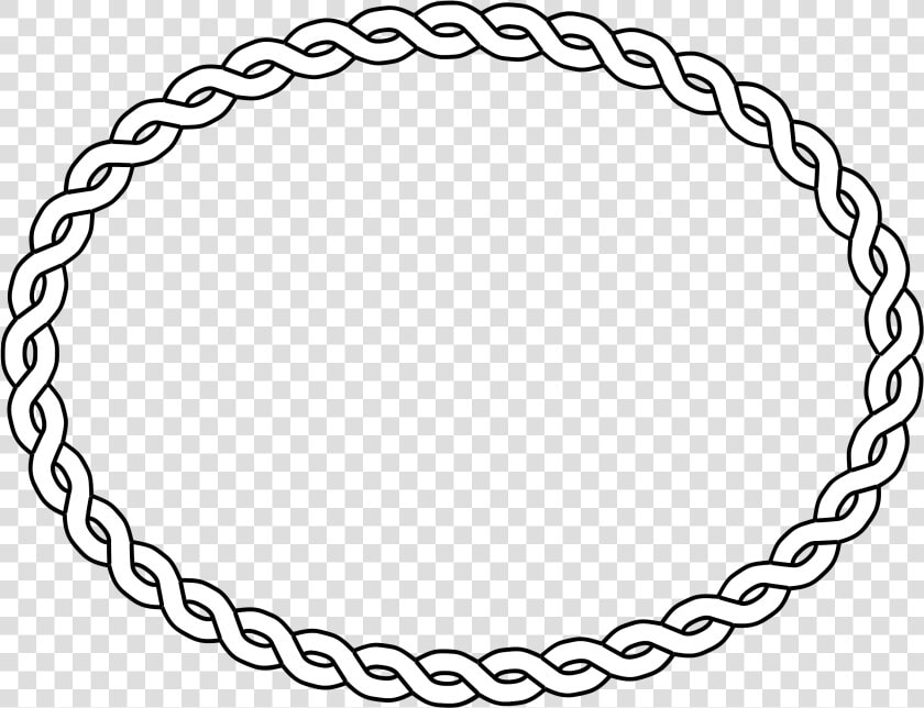 Oval Clipart Black And White   Oval Vector Rope Border  HD Png DownloadTransparent PNG