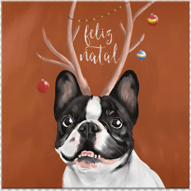 Feliz Natal De Olivana   French Bulldog  HD Png DownloadTransparent PNG