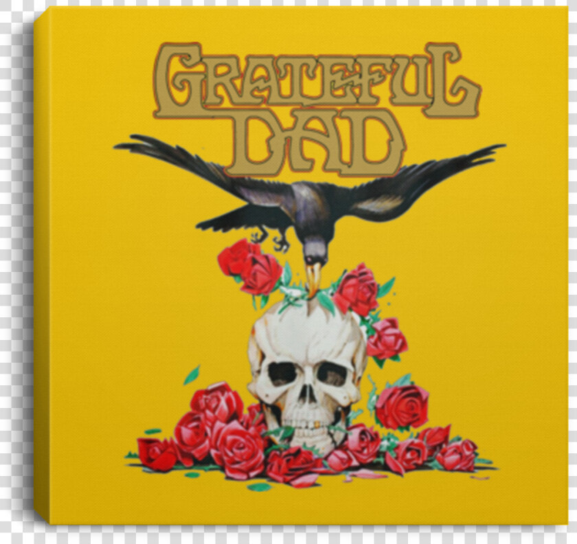 Crow Skull Grateful Dad Square Canvas   Stolen Roses Songs Of The Grateful Dead  HD Png DownloadTransparent PNG