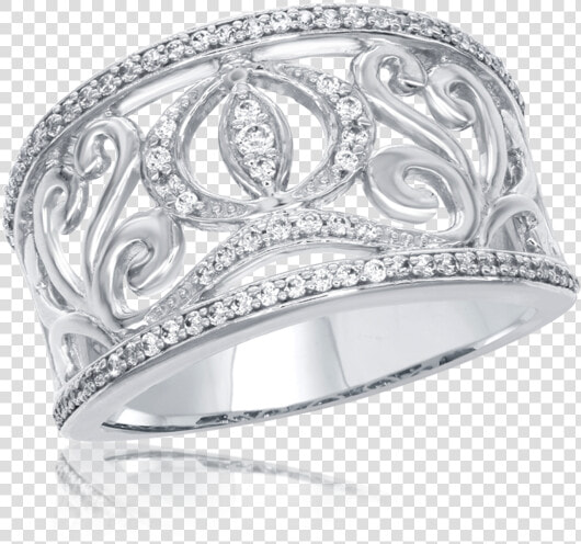 Cinderella Carriage Band 1 3cttw In 14k White Gold   Engagement Ring  HD Png DownloadTransparent PNG