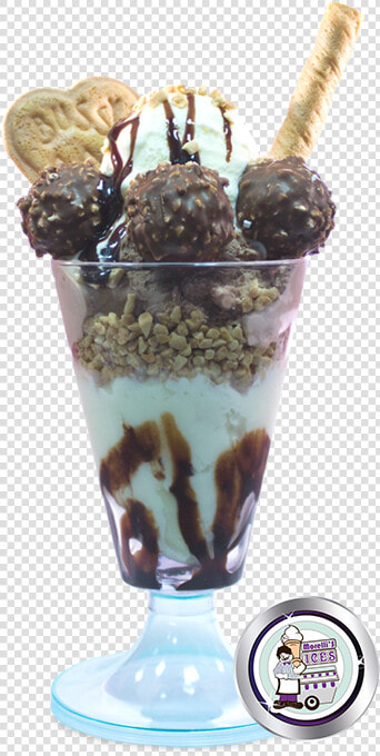 Ferrero Rocher Sundae   Blue Ice Cream Sundae  HD Png DownloadTransparent PNG