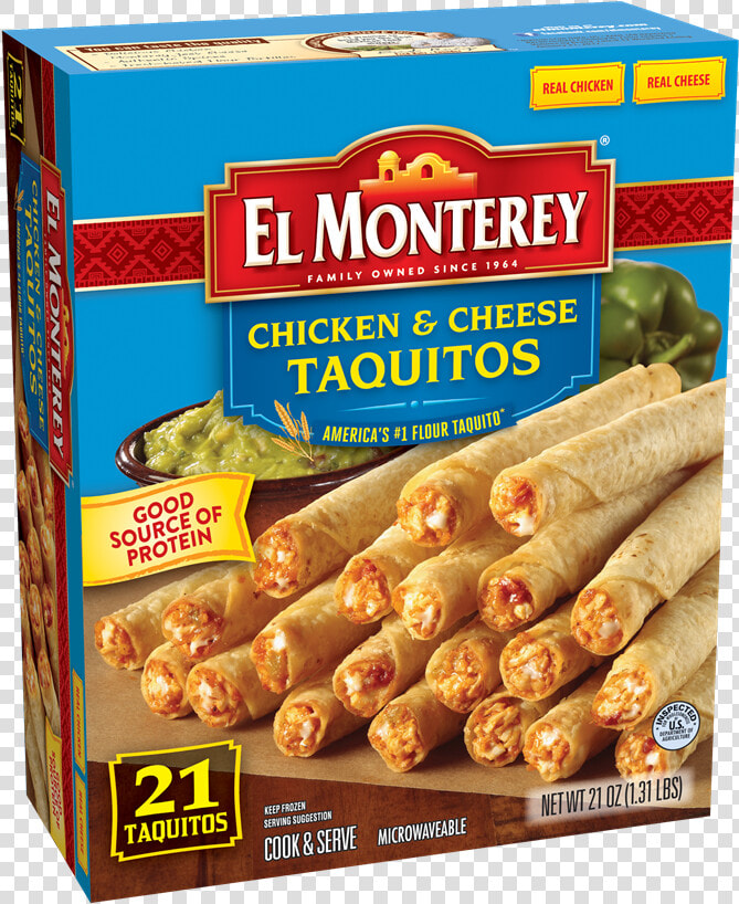 Chicken  amp  Cheese Flour Taquitos   El Monterey Taquitos  HD Png DownloadTransparent PNG