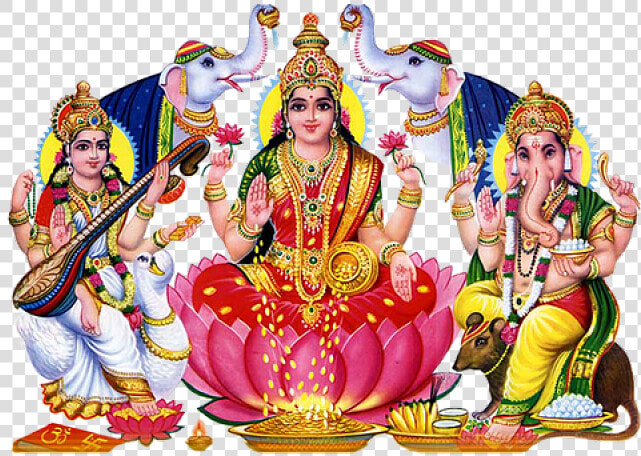 Lakshmi Png Transparent Images   Laxmi Ji Ganeshji Saraswati Ji  Png DownloadTransparent PNG