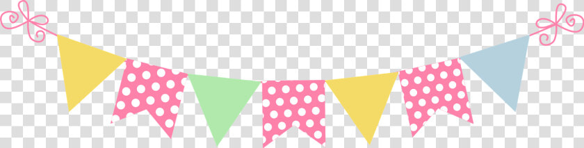 Transparent Polka Dot Triangle Banner Clipart   Transparent Background Pink Bunting Clipart  HD Png DownloadTransparent PNG