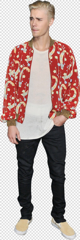 Justin Bieber Dressed In A Red Shirt Png Image  Transparent PngTransparent PNG