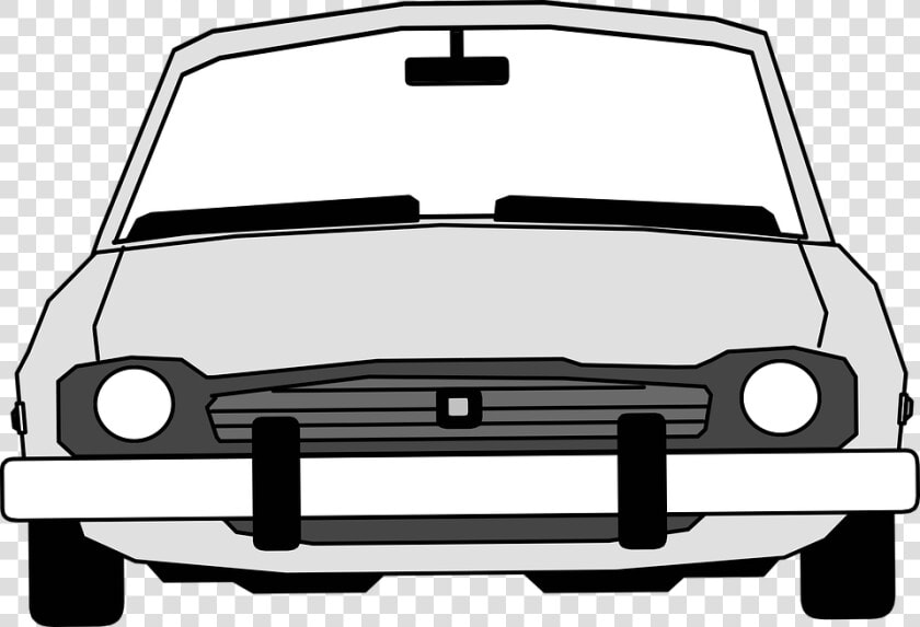 Car  Front  Windshield  Rear Mirror  Headlights  Wiper   Front View Of A Car  HD Png DownloadTransparent PNG