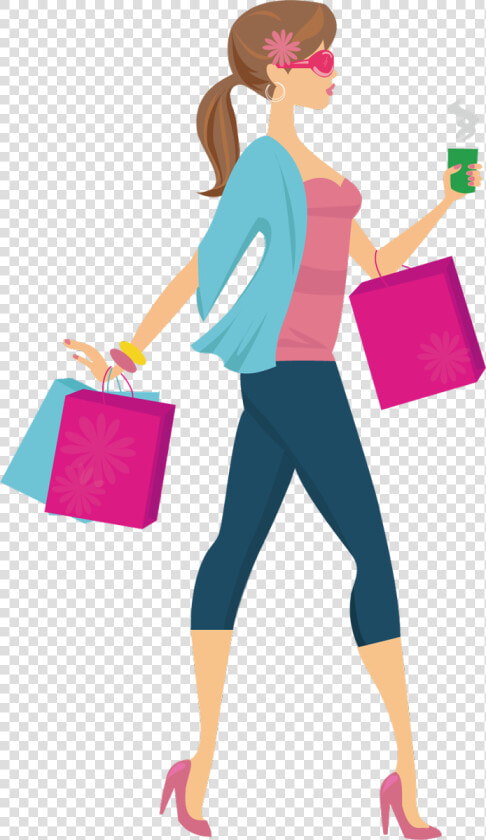 Clip Art Portable Network Graphics Woman Shopping Image   Fashion Shopping Girl Vector Png  Transparent PngTransparent PNG