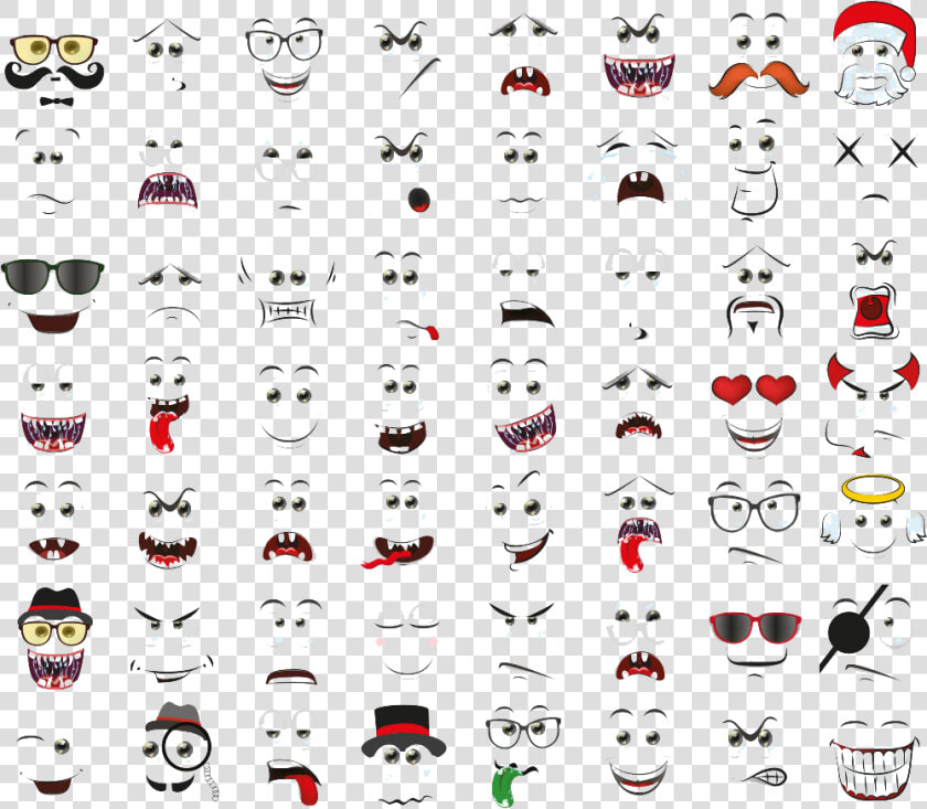 Cartoon Facial Expression Emoticon Face   Animated Faces Emotions  HD Png DownloadTransparent PNG