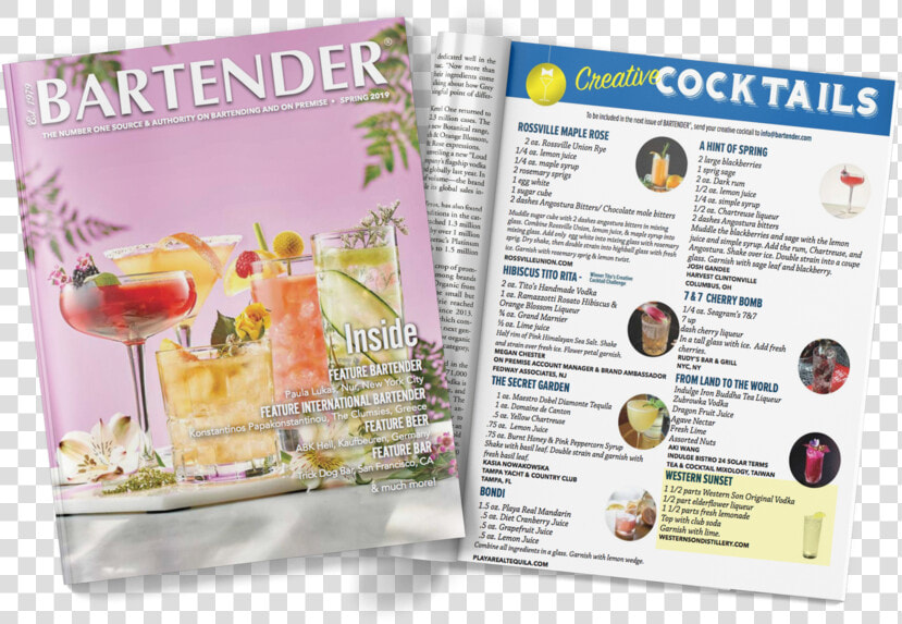 Bartender Magazine   Flyer  HD Png DownloadTransparent PNG