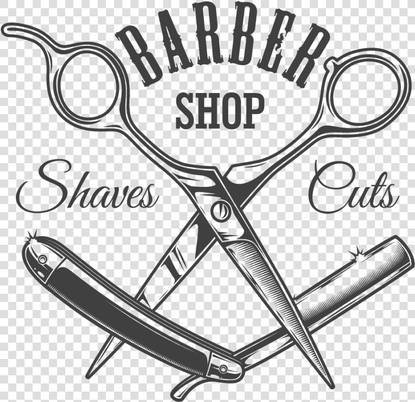 Davis Barber Shop Shave And Haircuts Center   Barber Shop Logo  HD Png DownloadTransparent PNG