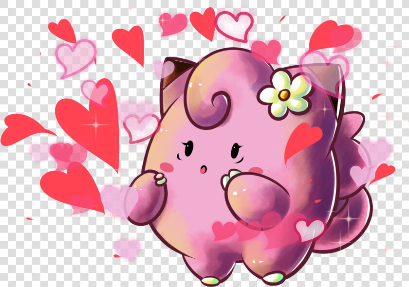 Clefairy Used Attract Game Art Hq Pokemon Art Tribute   Cute Pokemon Art Clefairy  HD Png DownloadTransparent PNG