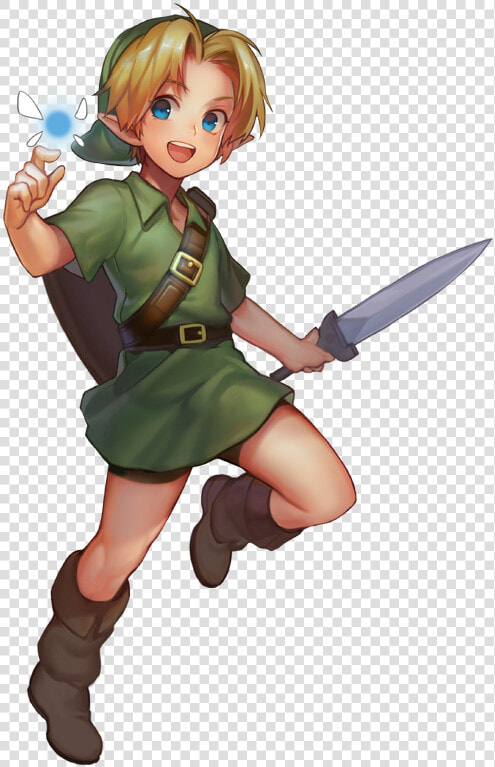 Art Gaming Link Legend Of Zelda Navi Ocarina Of Time   Ocarina Of Time Link And Navi  HD Png DownloadTransparent PNG