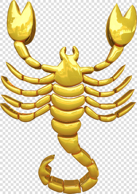 Transparent Scorpion Clipart   Scorpio Zodiac Sign Golden  HD Png DownloadTransparent PNG