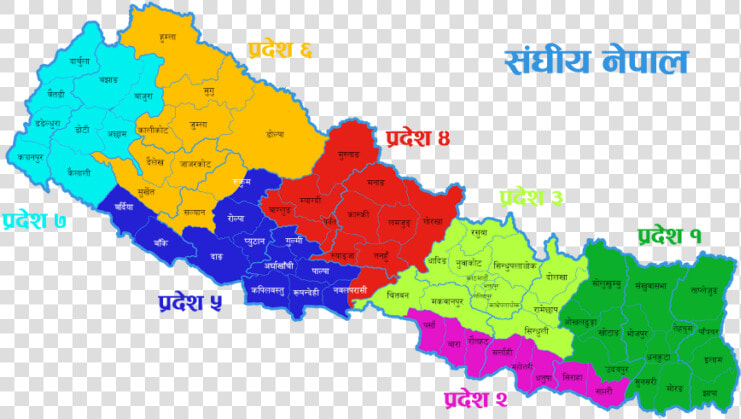 Nepal Map With Province  HD Png DownloadTransparent PNG