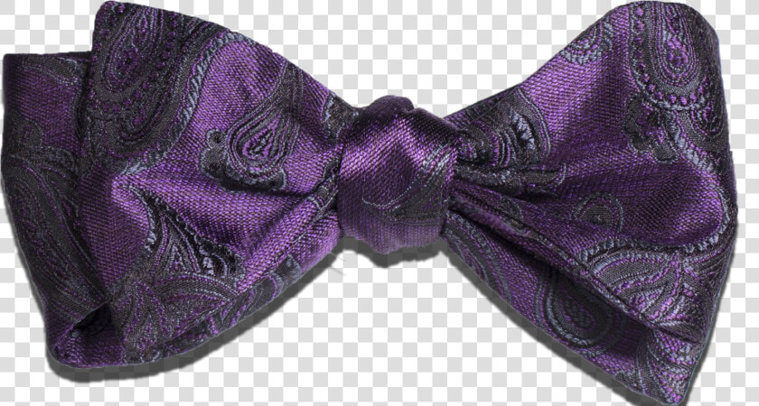 Purple With Gray And Black Woven Paisley Silk Bow Tie  HD Png DownloadTransparent PNG