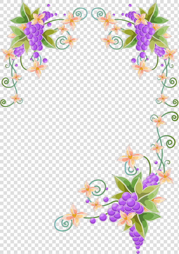 Christmas Corner Border Png   Border Design With Flowers And Butterflies  Transparent PngTransparent PNG